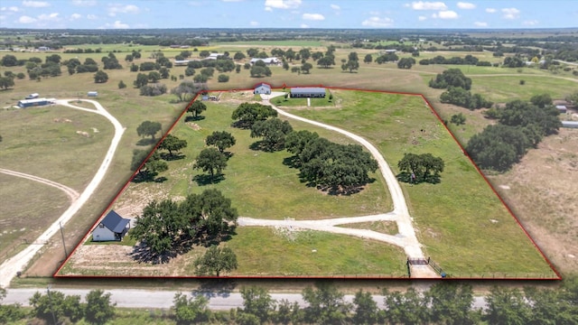 bird's eye view featuring a rural view