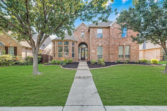 view of front of house with a front yard