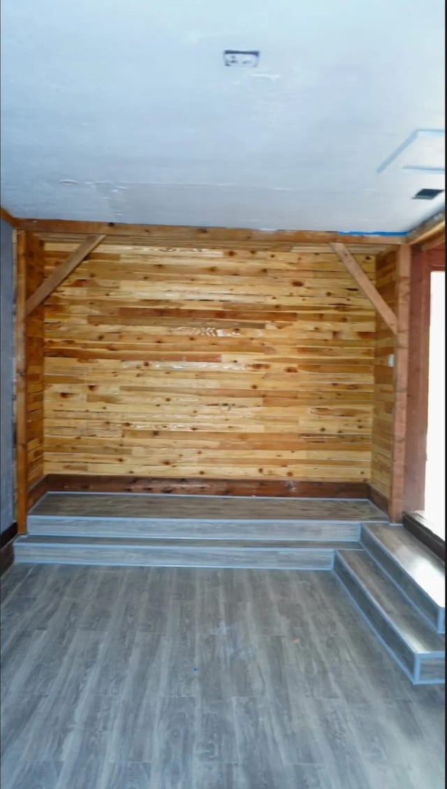 additional living space featuring wood-type flooring