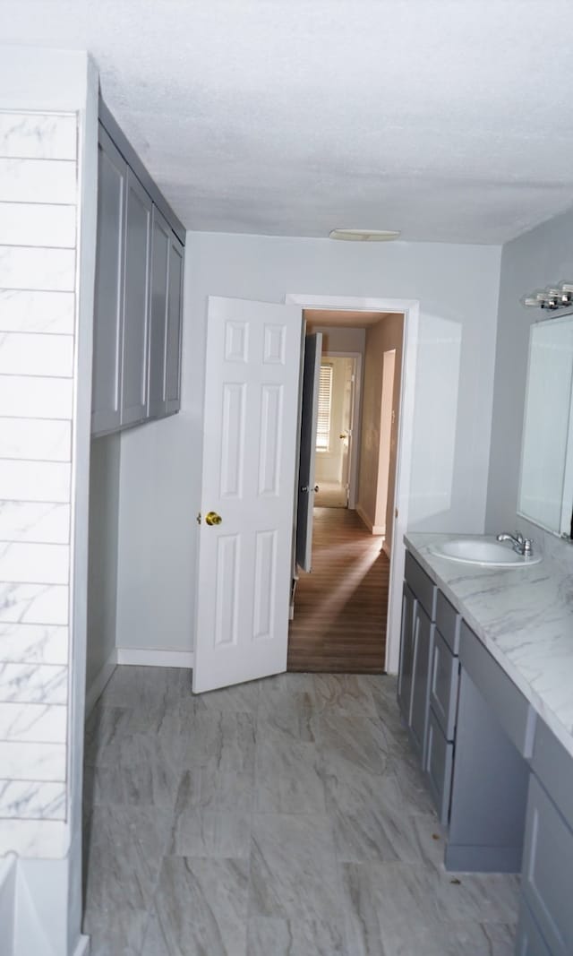 bathroom featuring vanity and tile patterned floors