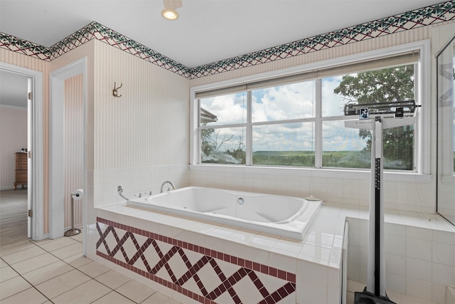 bathroom featuring tile patterned flooring