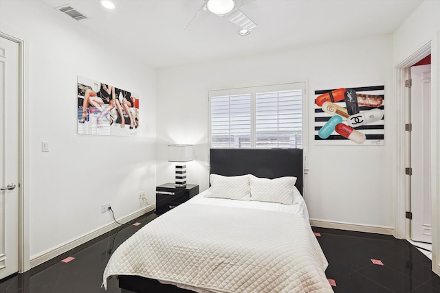 view of tiled bedroom