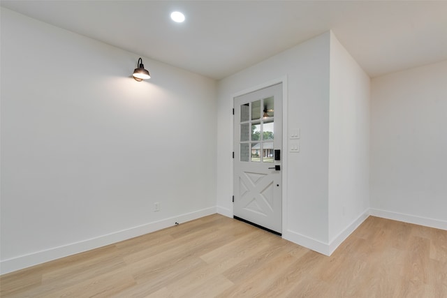 foyer featuring light hardwood / wood-style floors