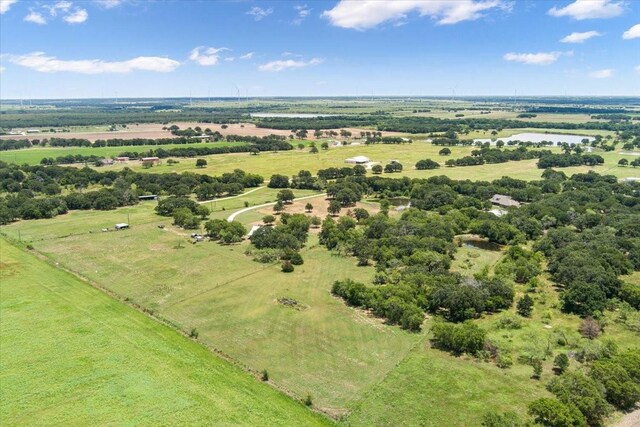 aerial view featuring a rural view