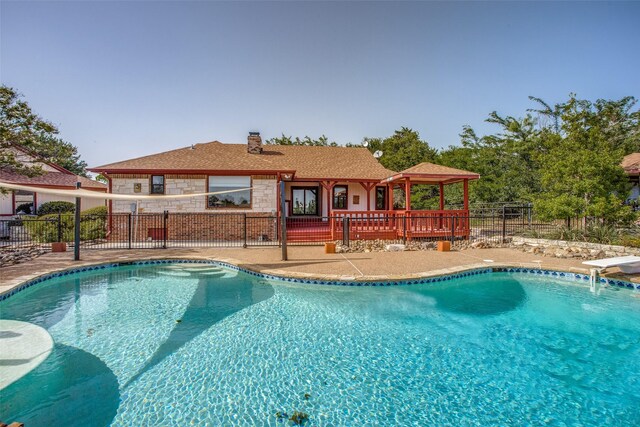 view of pool featuring a gazebo