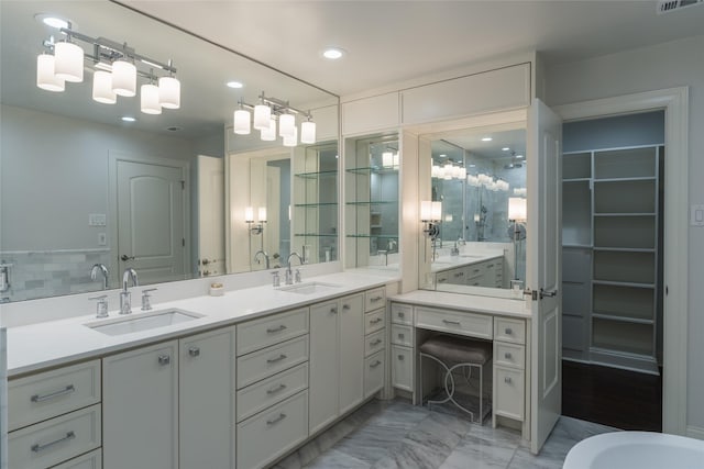 bathroom with vanity