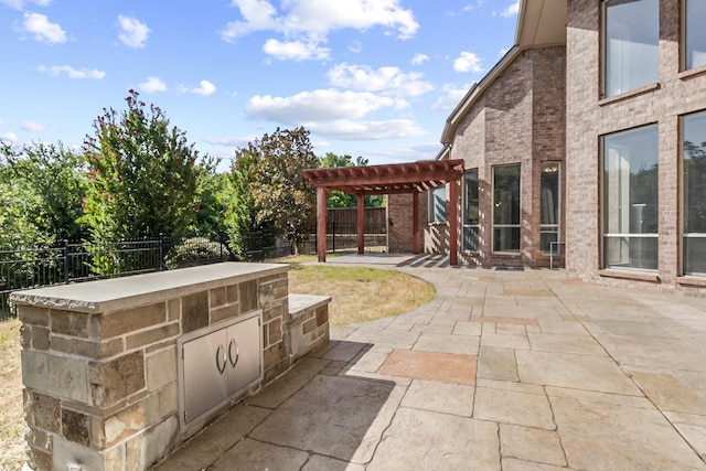 view of patio / terrace with a pergola