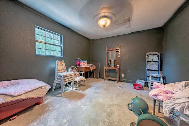 interior space with concrete floors