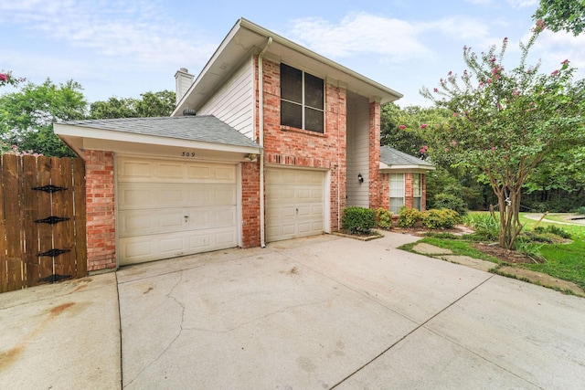 front facade featuring a garage