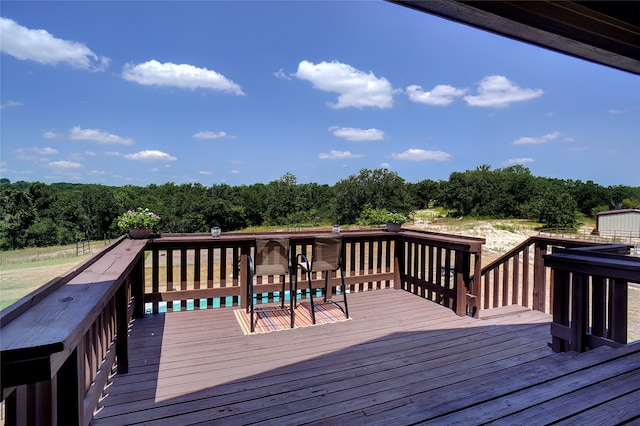 view of wooden terrace