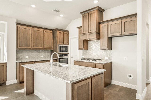 dining area with dark hardwood / wood-style flooring