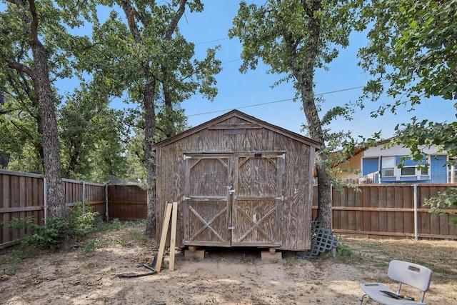 view of outdoor structure