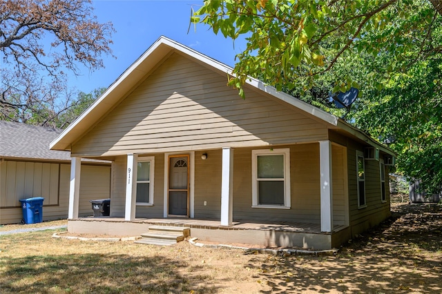 bungalow-style home with a porch