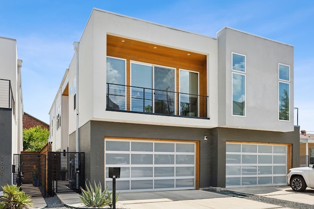 contemporary house with a garage