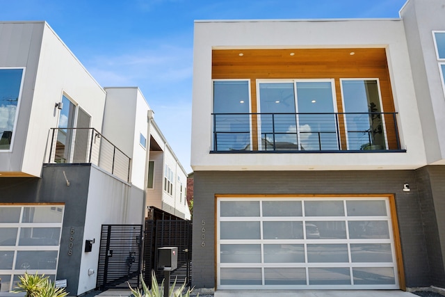 contemporary house with a garage