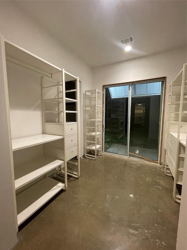 view of walk in closet