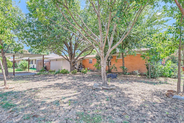 view of yard with a carport