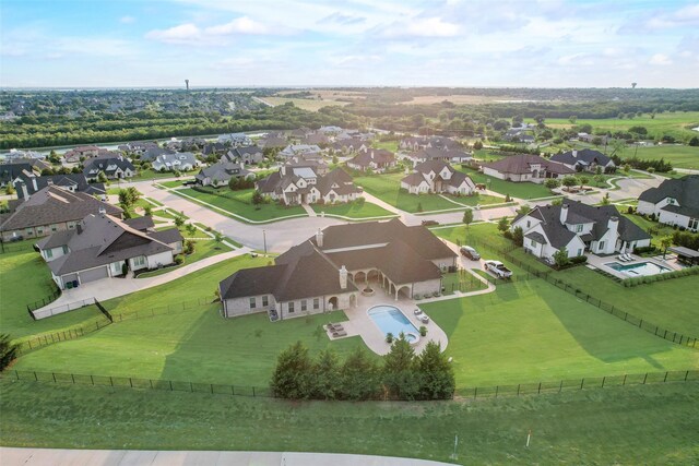 aerial view featuring a residential view
