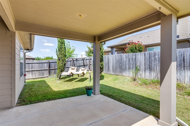 view of yard with a patio