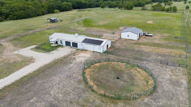 drone / aerial view featuring a rural view