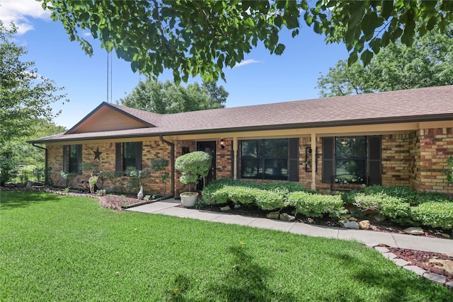 1972 Farm Rd Unit 3134, Cumby, TX 75433 - single story home with a front lawn, brick siding, and roof with shingles