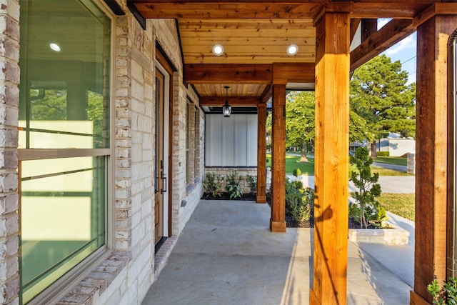 view of patio with covered porch