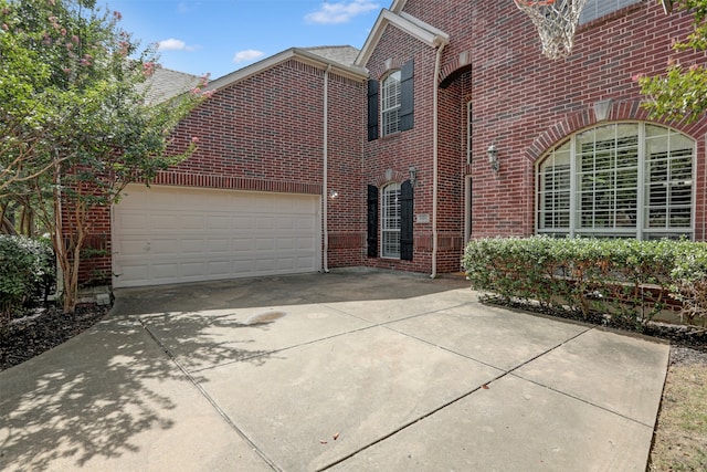 view of home's exterior with a garage