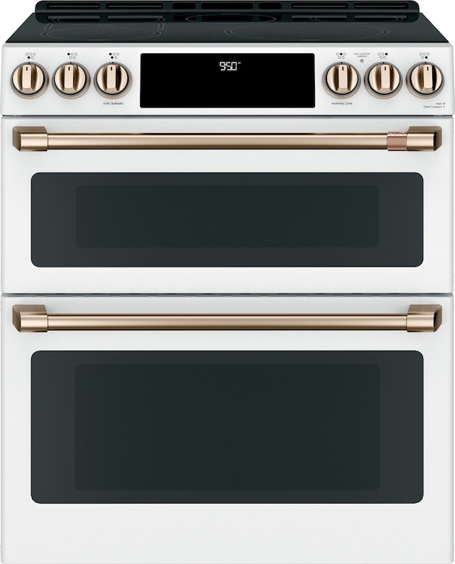 details featuring double wall oven