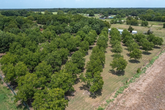 birds eye view of property with a rural view