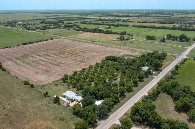 aerial view featuring a rural view