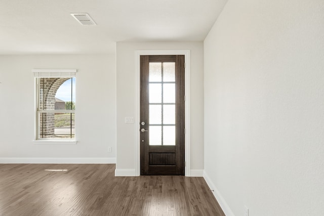 foyer featuring hardwood / wood-style flooring