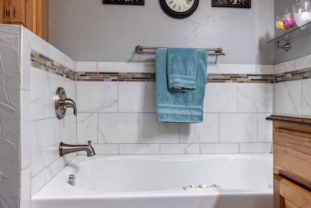 bathroom with a washtub