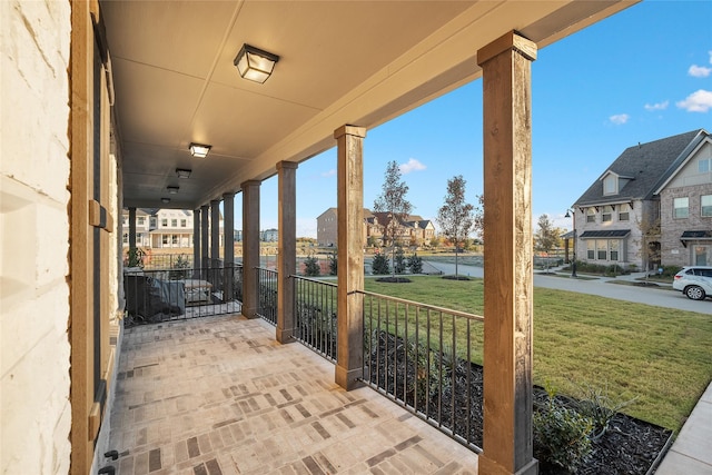 view of patio with a porch