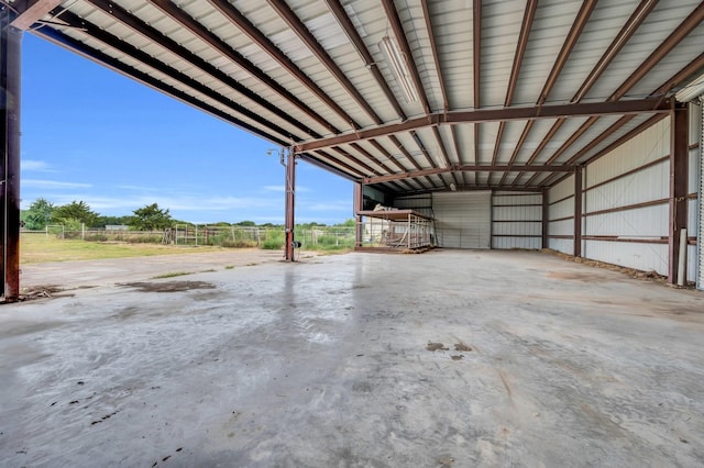 garage with driveway