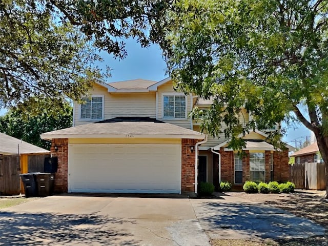 view of front facade featuring a garage