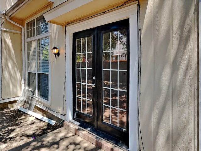 entrance to property with french doors