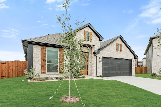 view of front facade with a front lawn