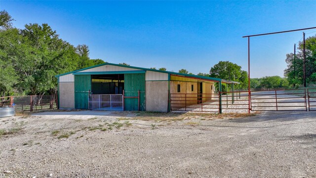 view of horse barn