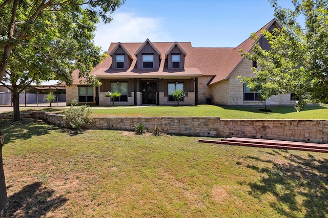 view of front of house featuring a front yard