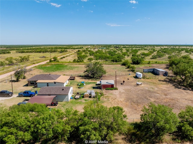 drone / aerial view with a rural view