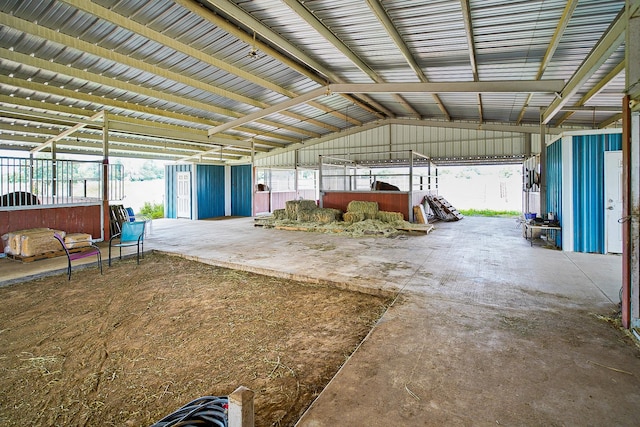 garage featuring metal wall