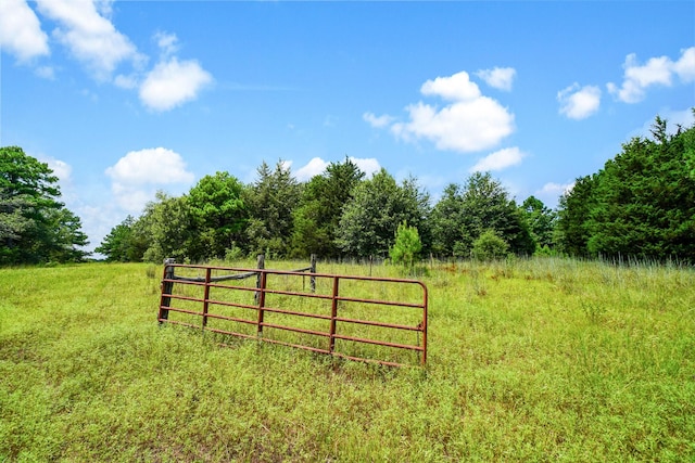 view of gate featuring a rural view