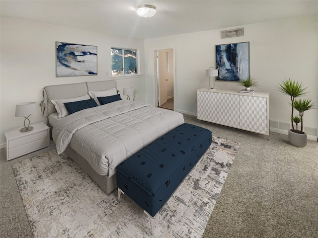 bedroom with carpet floors