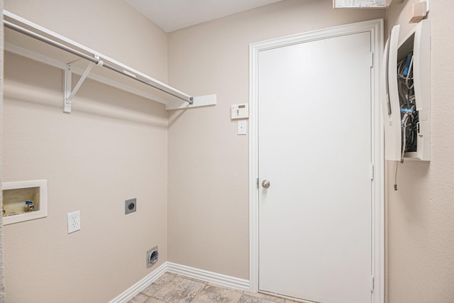 laundry area featuring washer hookup and electric dryer hookup