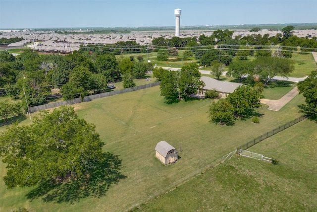 drone / aerial view with a rural view