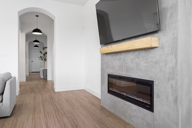 interior space featuring light hardwood / wood-style floors