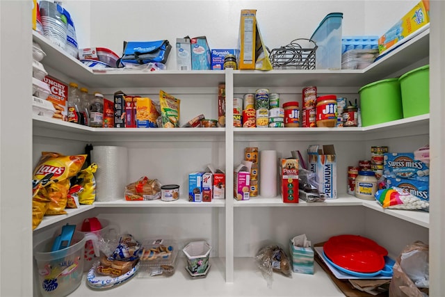 view of pantry