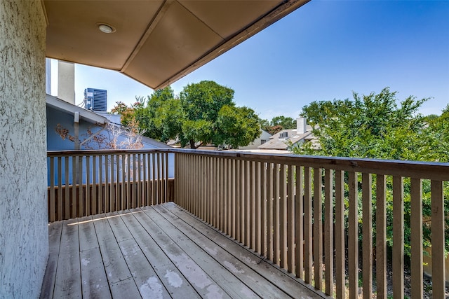 wooden terrace with central AC