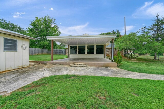 exterior space featuring a yard