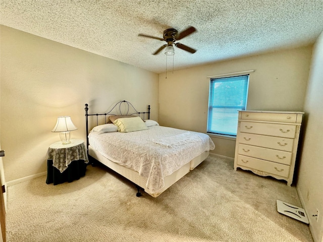 4506 Azalea Dr, Granbury, TX 76049 - bedroom featuring carpet, ceiling fan, a textured ceiling, and baseboards
